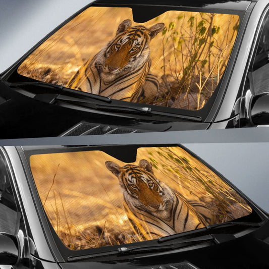 Tiger With Dangerous Silence Car Auto Sun Shades - Make Your Own Styles