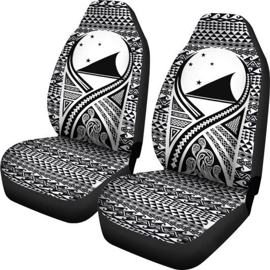Tokelau Car Seat Cover - Tokelau Flag Polynesian Tattoo Black - 9 174914 - YourCarButBetter
