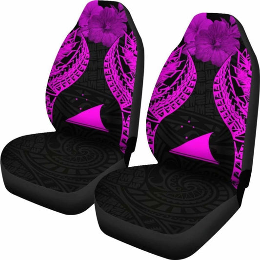 Tokelau Polynesian Car Seat Covers Pride Seal And Hibiscus Pink - 232125 - YourCarButBetter