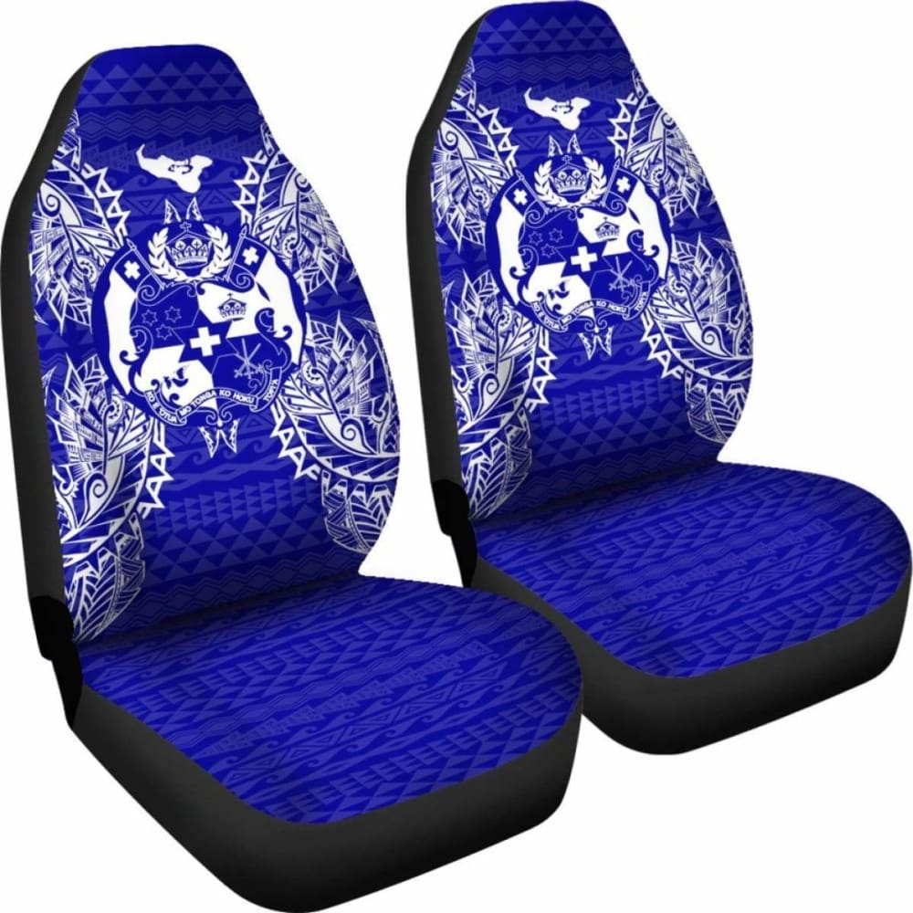 Tonga Car Seat Cover - Tonga Coat Of Arms Map Blue - 105905 - YourCarButBetter