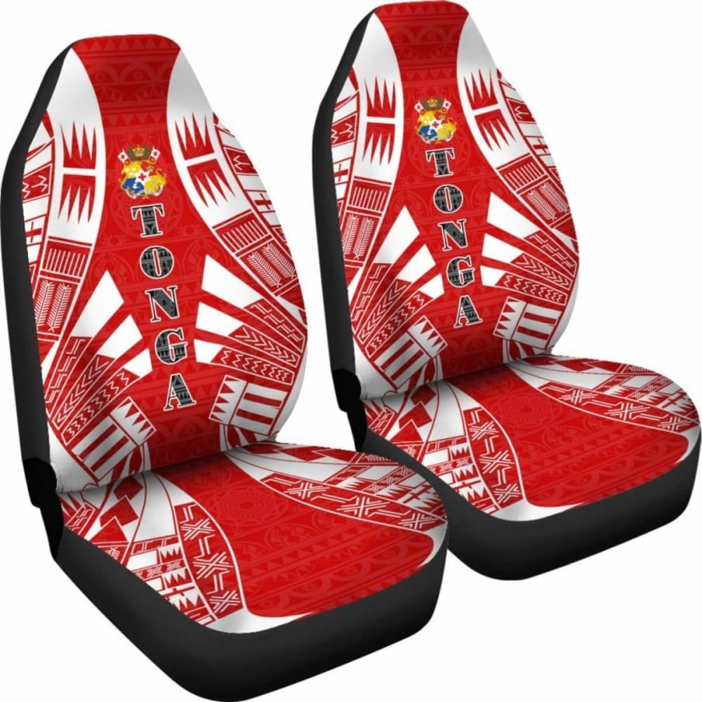 Tonga Car Seat Covers - Tonga Coat Of Arms Polynesian Tattoo Flag - 09 181703 - YourCarButBetter