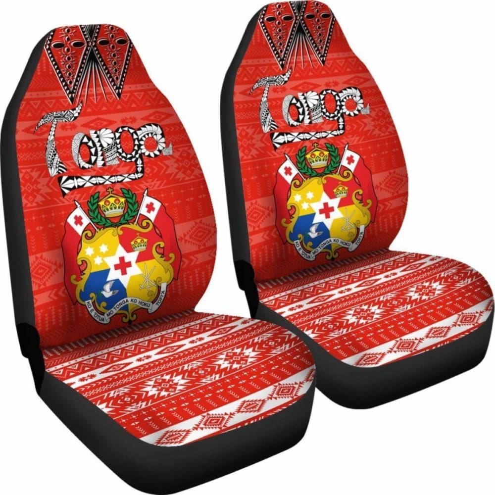 Tonga Car Seat Covers - Tonga Coat Of Arms Tribal - 4 1 181703 - YourCarButBetter