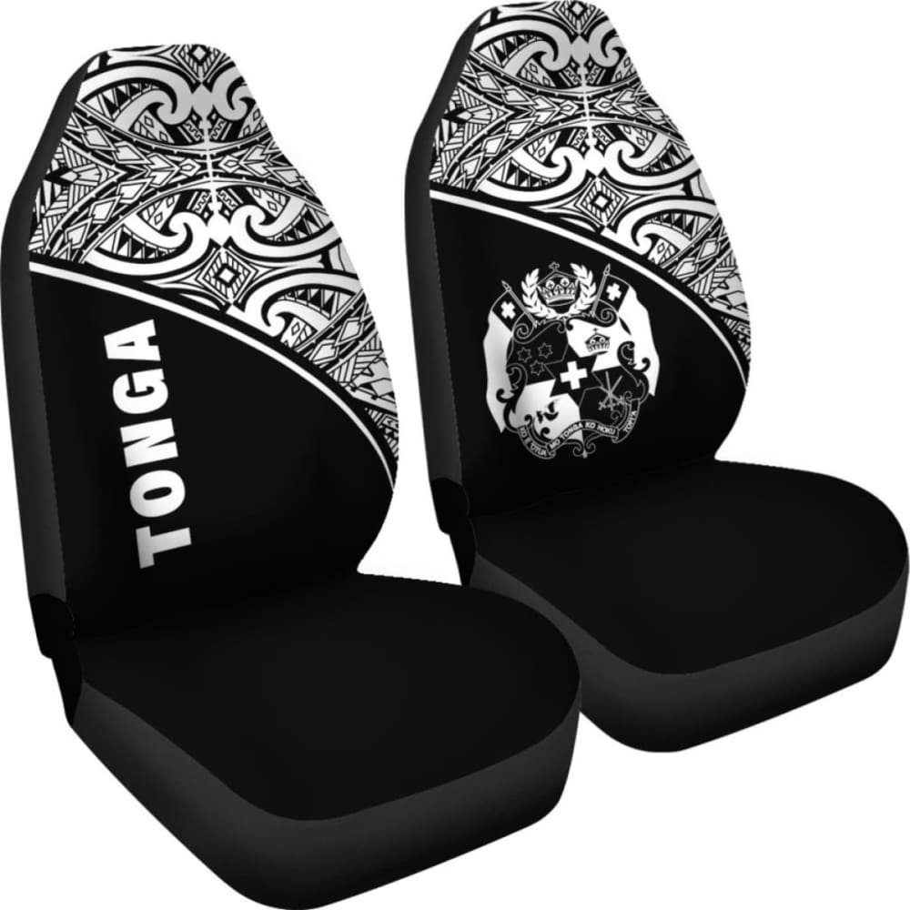 Tonga Polynesian Car Seat Covers - Black Curve - 11 181703 - YourCarButBetter