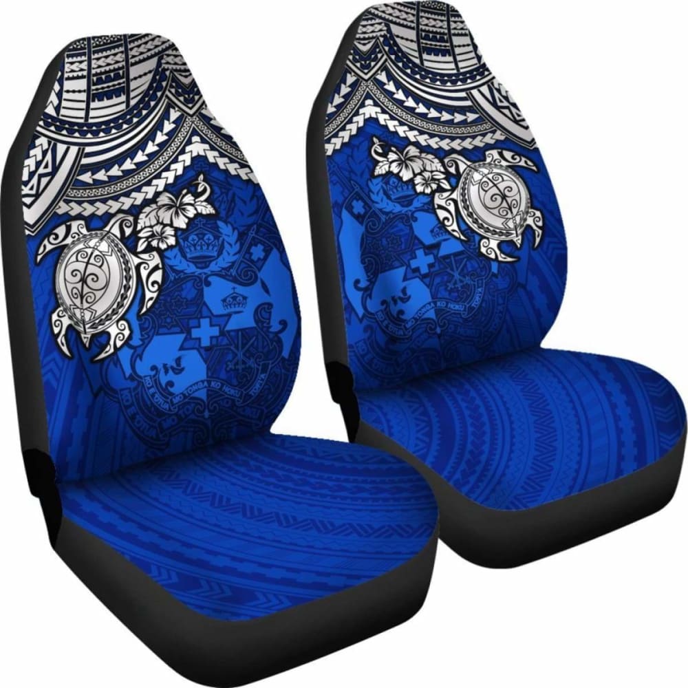 Tonga Polynesian Car Seat Covers - Blue Turtle - Amazing 091114 - YourCarButBetter