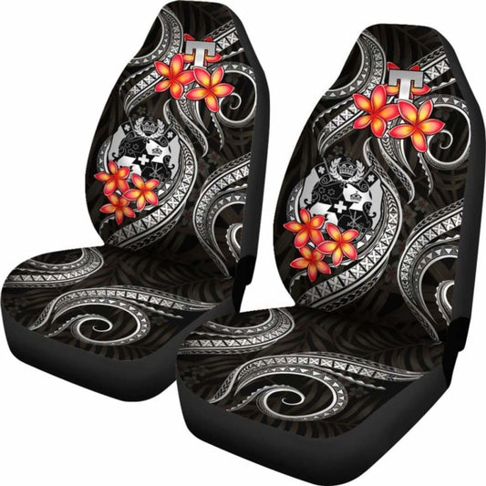 Tonga Polynesian Car Seat Covers - White Plumeria - 11 181703 - YourCarButBetter