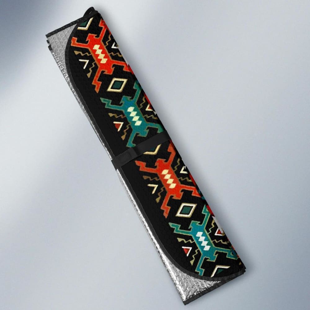 Tribal Colorful Pattern Native American Pride 3D Auto Sun Shades 093223 - YourCarButBetter