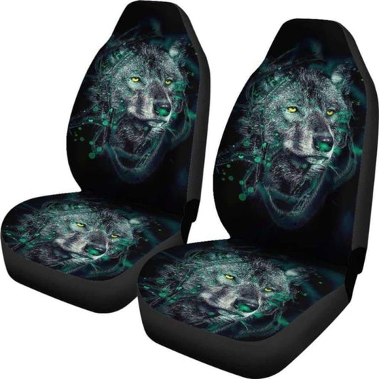 Tribal Wolf Car Seat Covers 094513