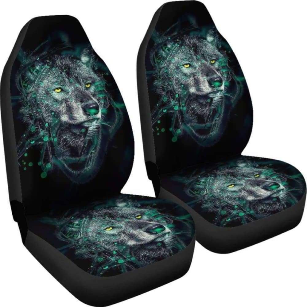 Tribal Wolf Car Seat Covers 094513