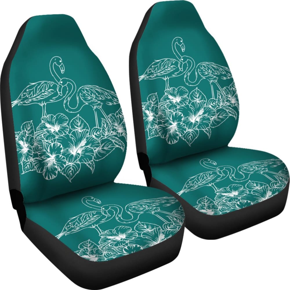 Tropical Hibiscus Flamingo Pattern Best Gift Car Lovers Car Seat Covers 211105 - YourCarButBetter