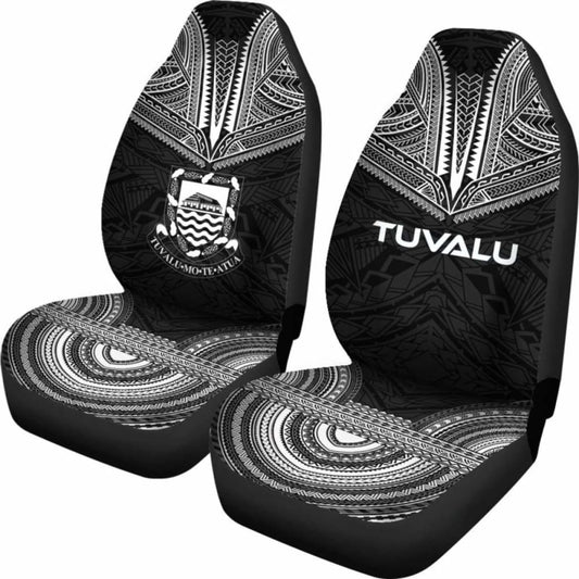 Tulu Car Seat Cover - Tulu Coat Of Arms Polynesian Chief Tattoo Black Version - 10 174914 - YourCarButBetter
