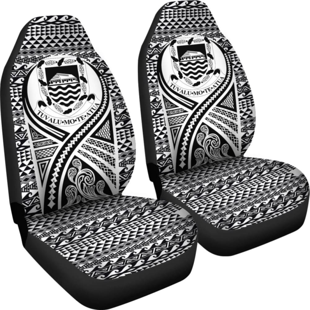 Tulu Car Seat Cover - Tulu Coat Of Arms Polynesian Tattoo Black - 9 174914 - YourCarButBetter
