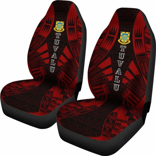 Tulu Car Seat Covers - Tulu Coat Of Arms Polynesian Tattoo Red - 9 174914 - YourCarButBetter