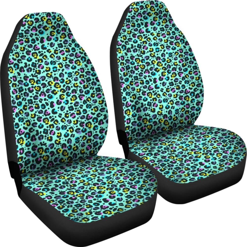 Turquoise Leopard Skin Print Car Seat Covers 211504 - YourCarButBetter
