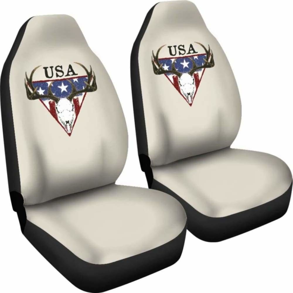 Usa Deer Skull Seat Cover 161012