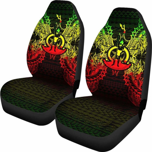 Vanuatu Polynesia Car Seat Cover Map Reggae 105905 - YourCarButBetter