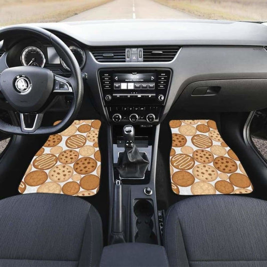 Various Cookie Pattern Front And Back Car Mats 103406 - YourCarButBetter
