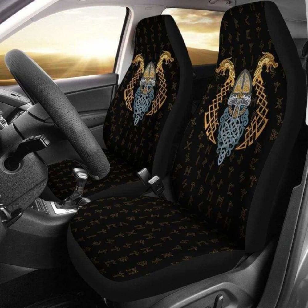 Viking Dragon Odin Rune Car Seat Covers 144909