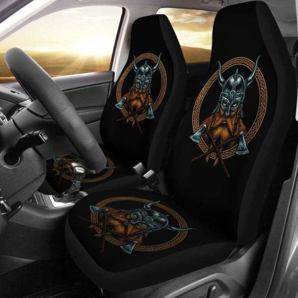 Viking Odin God Of War Axes Cross Car Seat Covers 144909