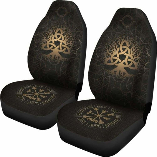 Viking Tree Of Life Vegvisir Car Seat Covers 110424 - YourCarButBetter