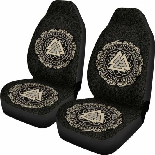 Viking Valknut Runic Symbol Car Seat Covers 105905 - YourCarButBetter