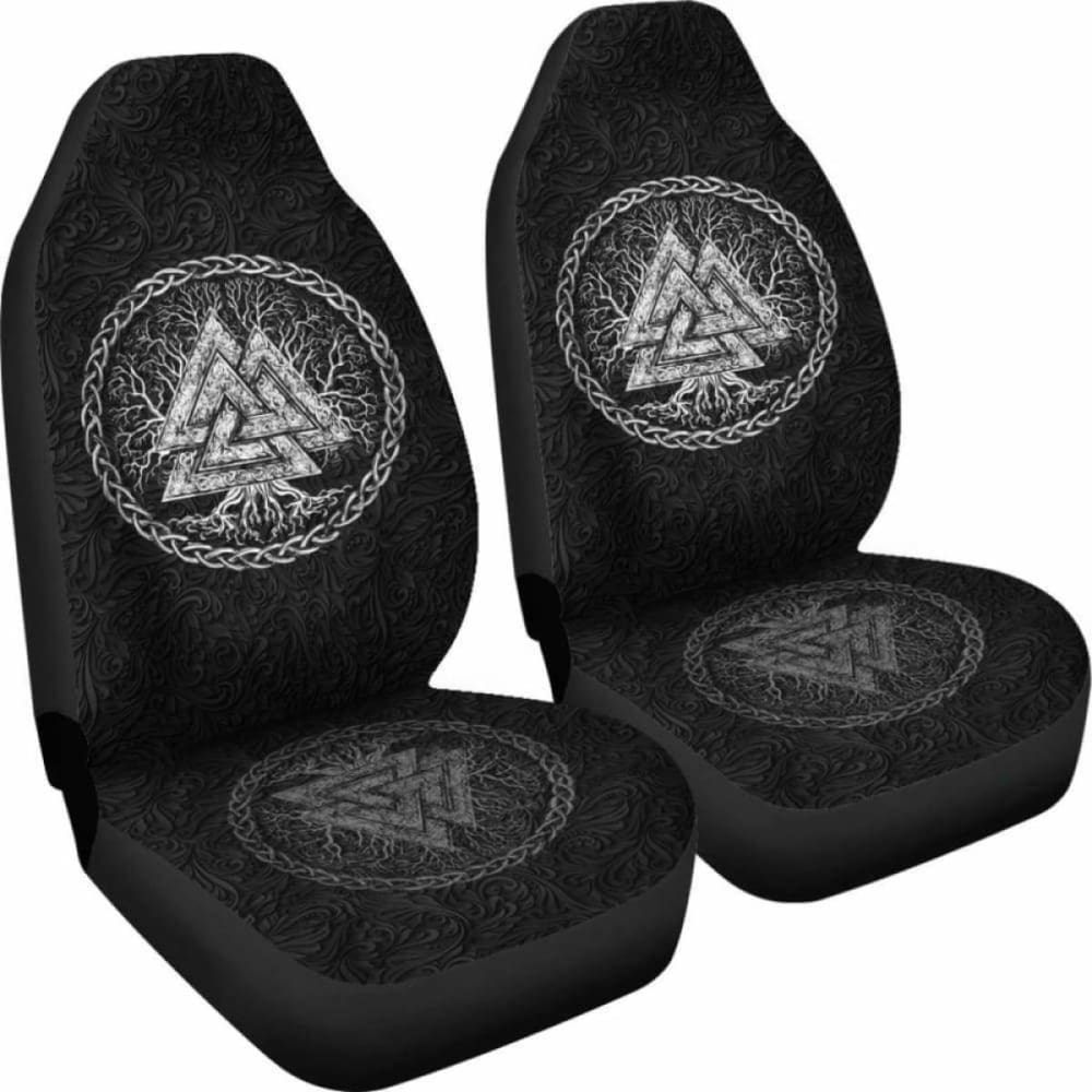 Viking Valknut Tree Of Life Car Seat Covers 110424 - YourCarButBetter