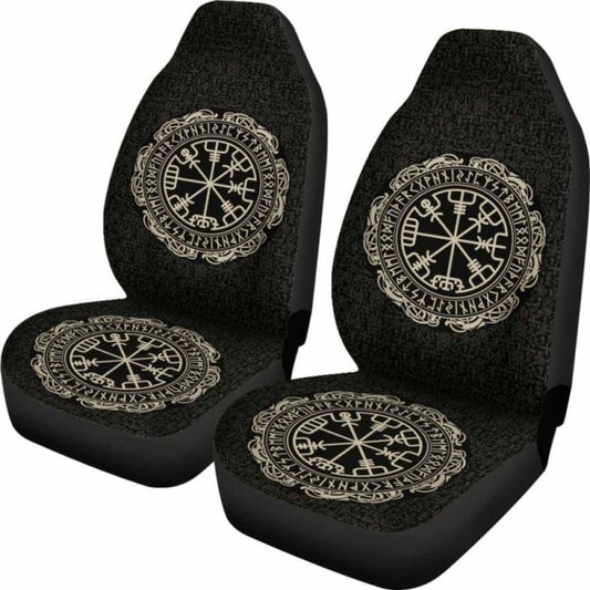 Viking Vegvisir Symbol Car Seat Covers 105905 - YourCarButBetter