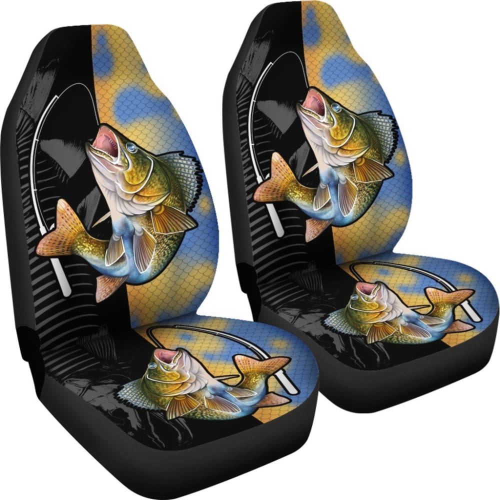Walleye Fishing Car Seat Covers 182417 - YourCarButBetter