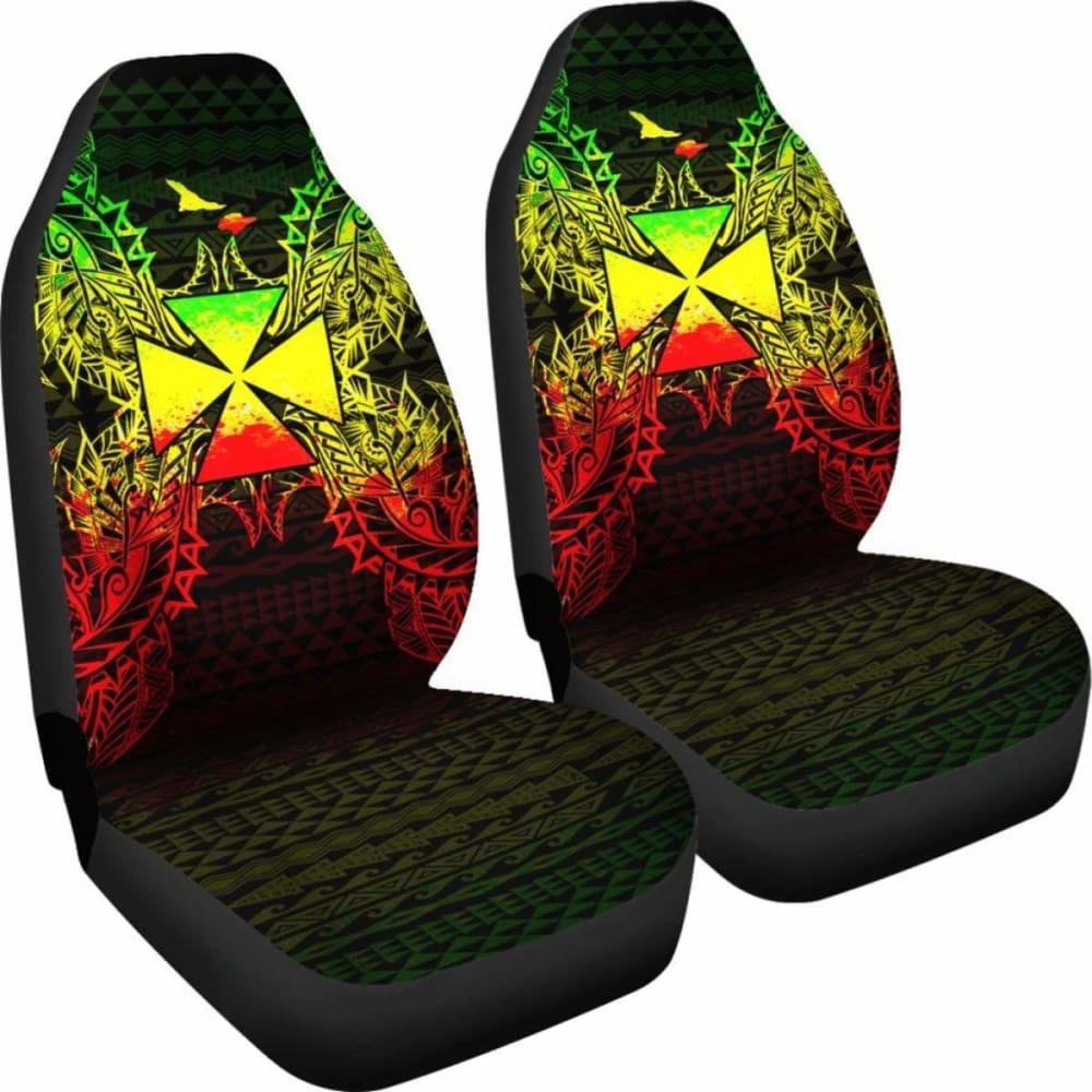 Wallis And Futuna Car Seat Cover - Wallis And Futuna Coat Of Arms Map Reggae - 105905 - YourCarButBetter