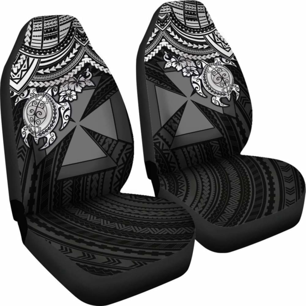 Wallis And Futuna Polynesian Car Seat Covers - White Turtle - Amazing 091114 - YourCarButBetter