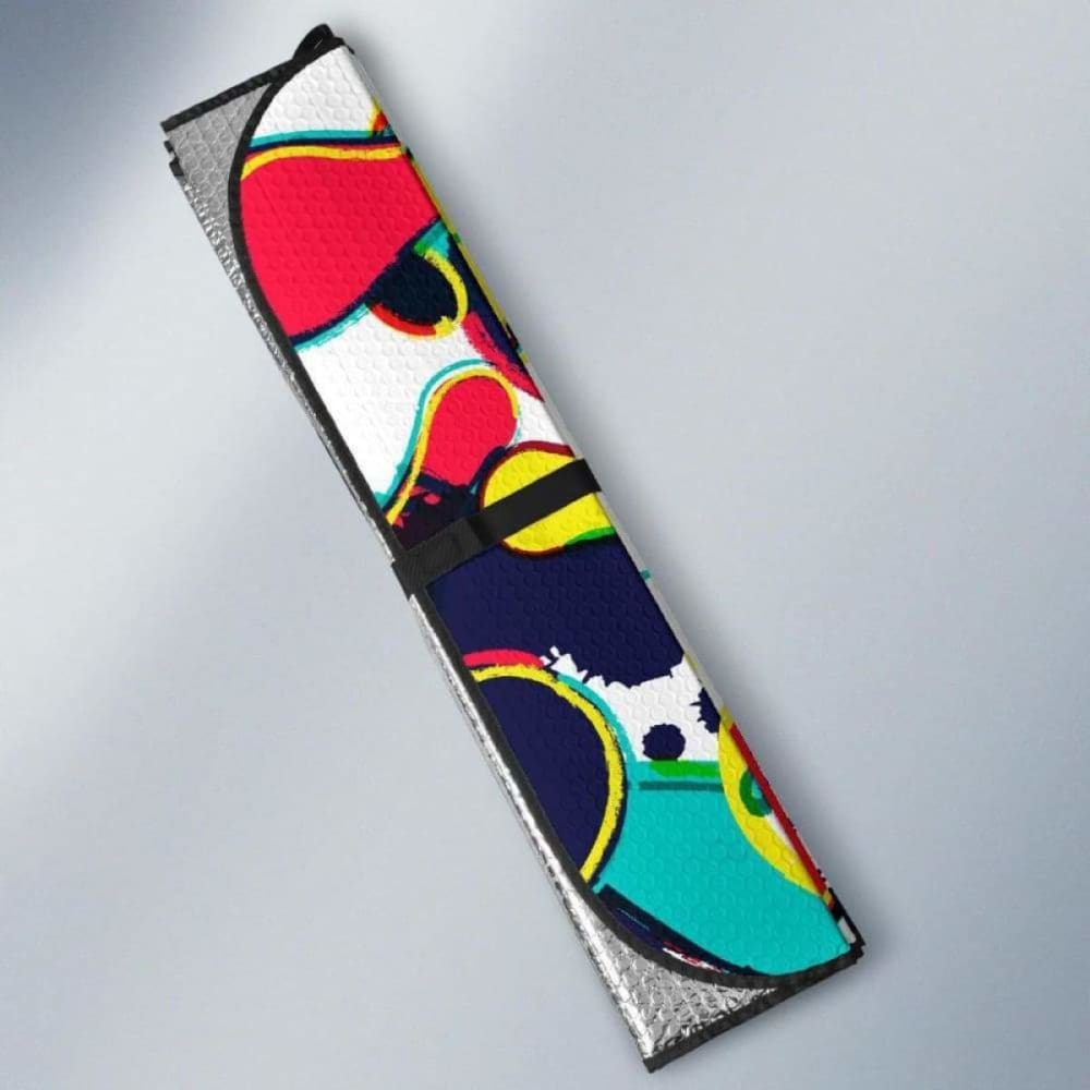 Watercolor Bowling Ball Pins Car Auto Sun Shades 460402 - YourCarButBetter