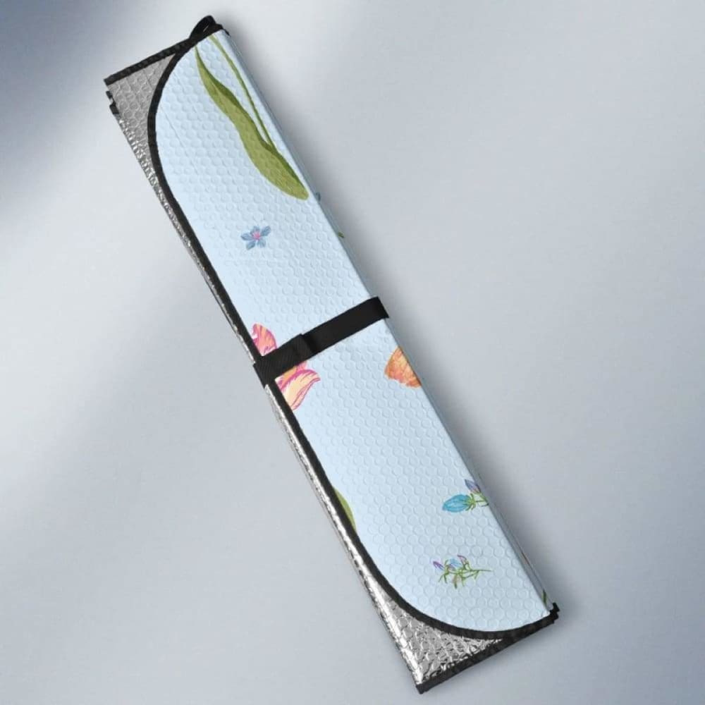 Watercolor Tulips Pattern Car Auto Sun Shades 460402 - YourCarButBetter