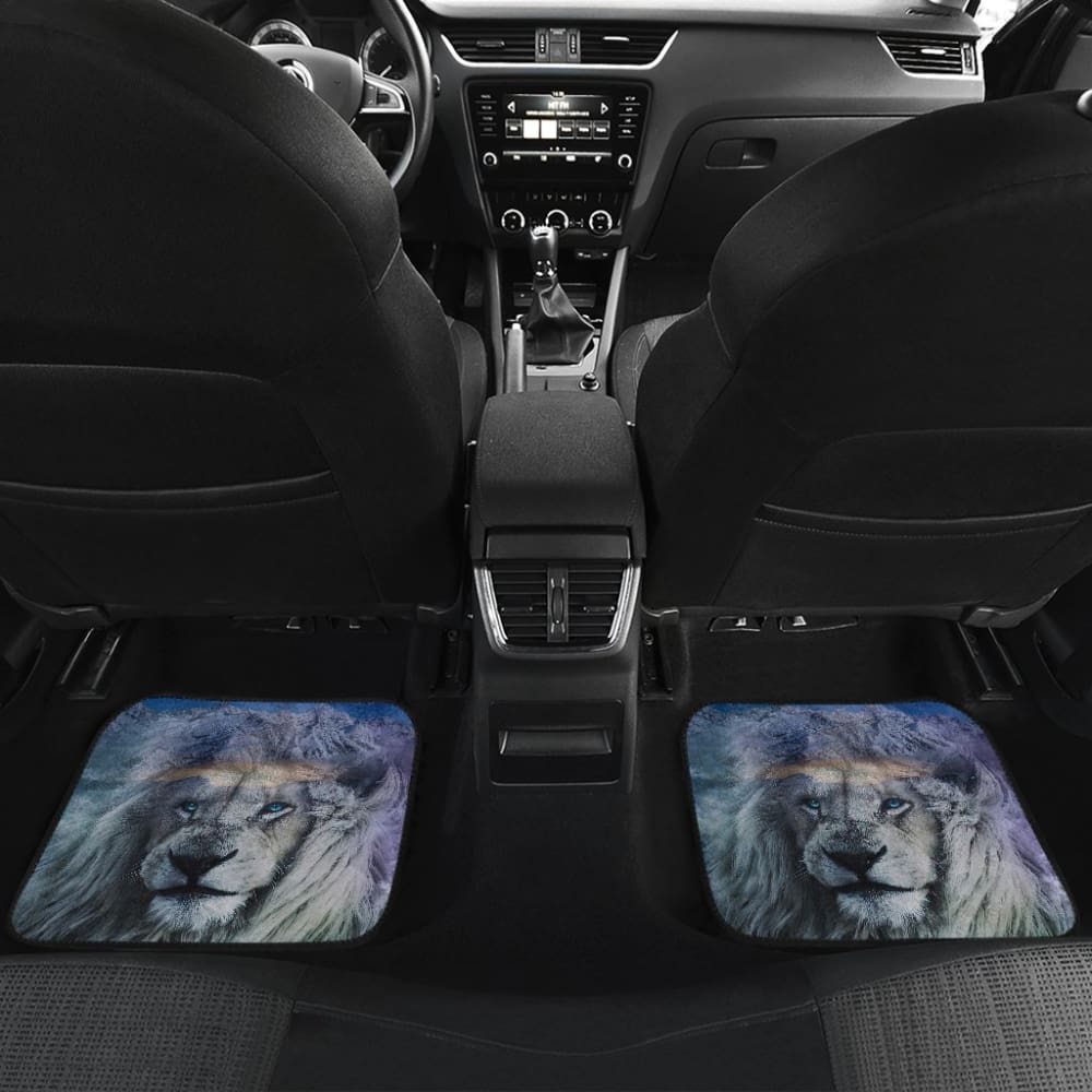 White Snow Mountain Lion Car Floor Mats 211303