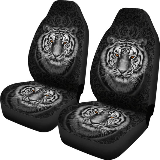 White Tiger Car Seat Covers 211003