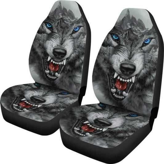 Wild Fierce Wolf Car Seat Covers 212502