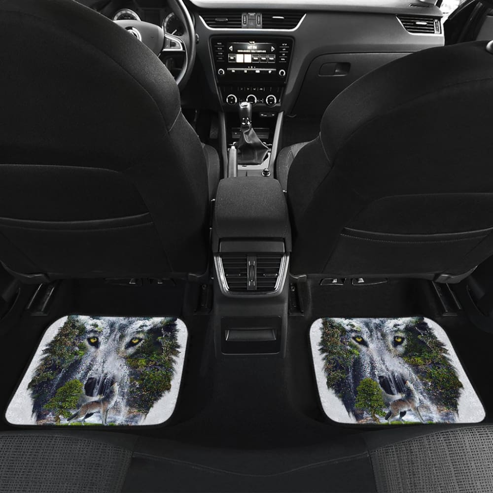 Wild Wolf Howling Car Floor Mats 211303