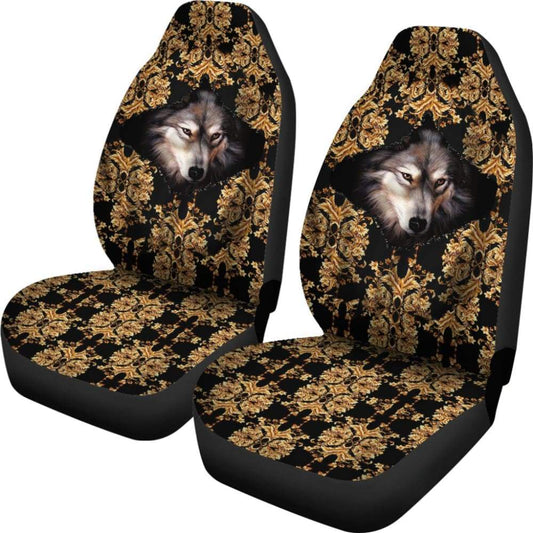 Wolf In Flower Car Seat Covers 212402
