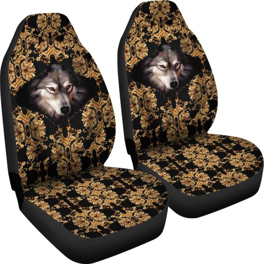 Wolf In Flower Car Seat Covers 212402