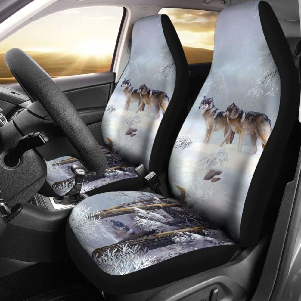 Wolf In Forest Car Seat Covers Amazing 200904