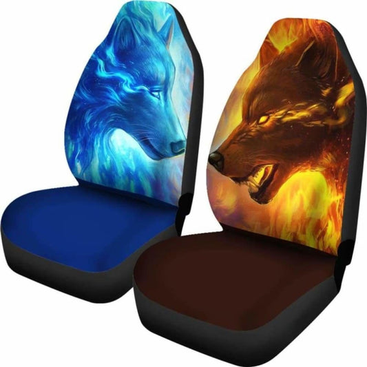 Wolves Fire And Ice Car Seat Covers 200904