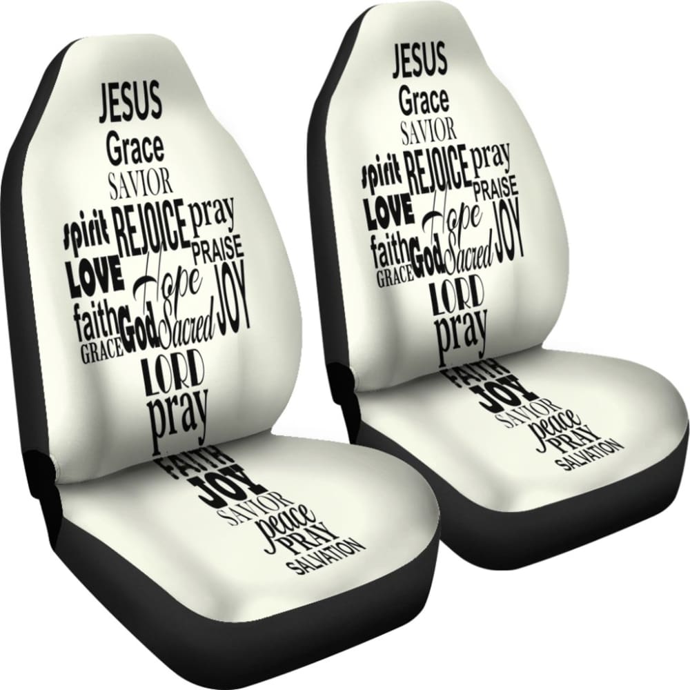Word Cross Car Seat Cover 184610 - YourCarButBetter