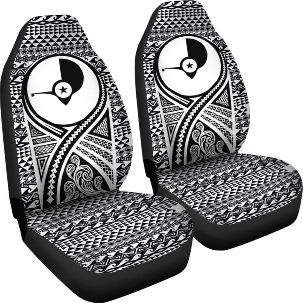Yap Car Seat Cover - Yap Flag Polynesian Tattoo Black - 9 174914 - YourCarButBetter