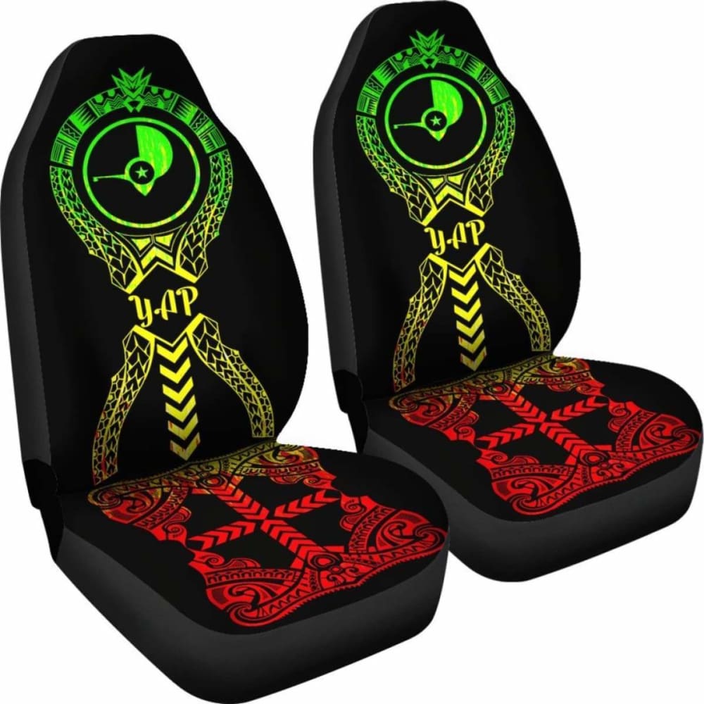 Yap Car Seat Covers - Yap Flag Micronesian Tribal Reggae - 105905 - YourCarButBetter