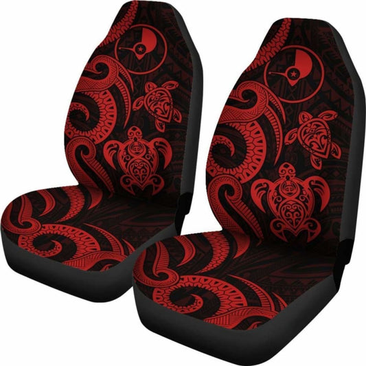 Yap Micronesian Car Seat Covers - Red Tentacle Turtle - 091114 - YourCarButBetter