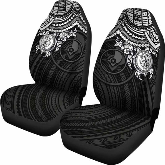 Yap Polynesian Car Seat Covers - White Turtle - Amazing 091114 - YourCarButBetter