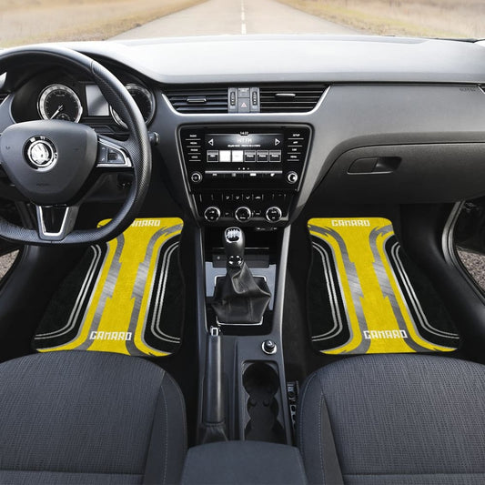 Yellow Black Camaro White Letter Car Accessories Car Floor Mats 210603 - YourCarButBetter
