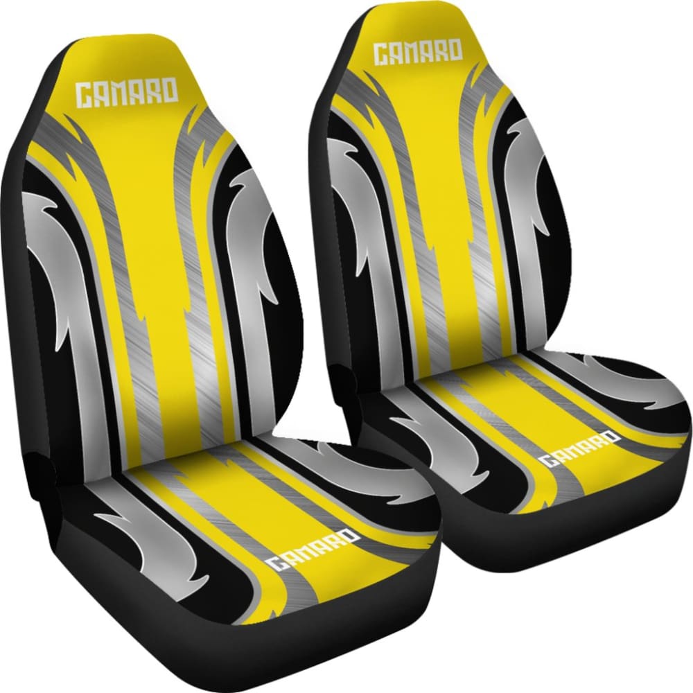 Yellow Black Camaro White Letter Car Accessories Car Seat Covers 210603 - YourCarButBetter