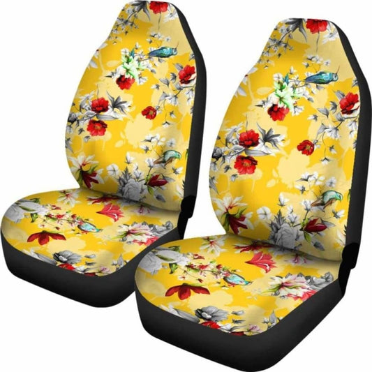 Yellow Flowers Car Seat Covers 153908 - YourCarButBetter