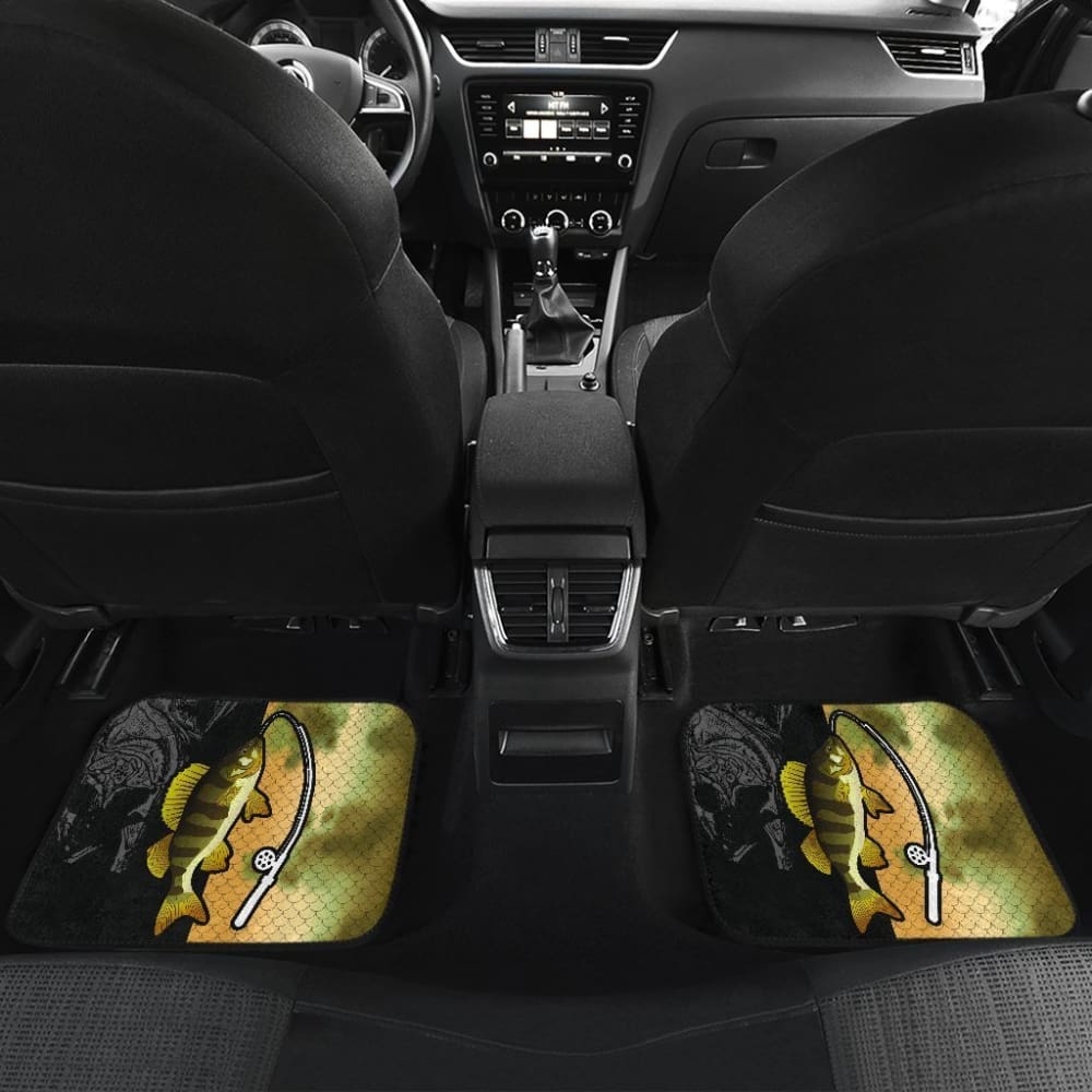 Yellow Perch Fishing Car Floor Mats 182417 - YourCarButBetter