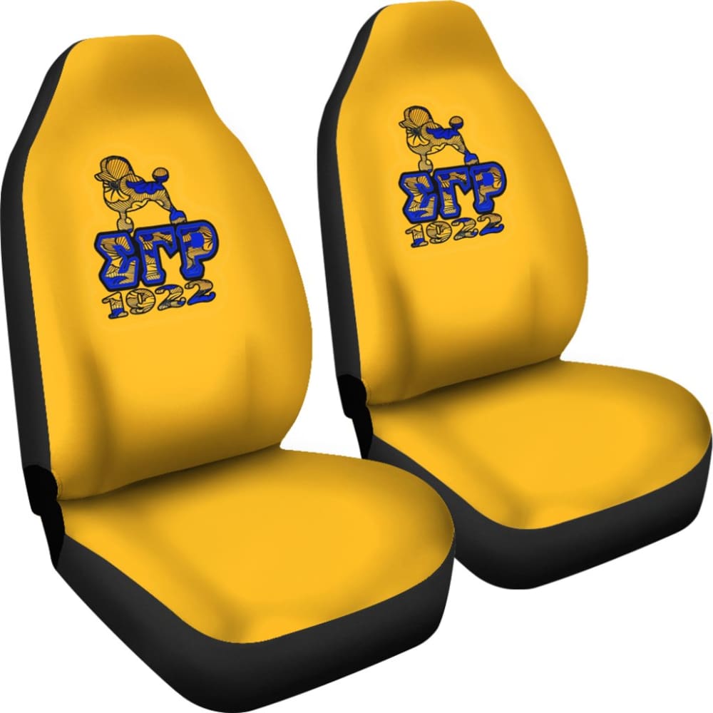 Yellow Sigma Gamma Rho Car Seat Covers 211405 - YourCarButBetter