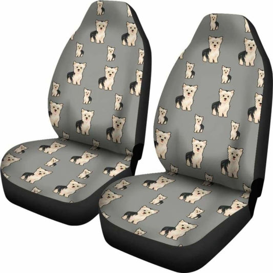 Yorkie Car Seat Cover Grey 221205 - YourCarButBetter